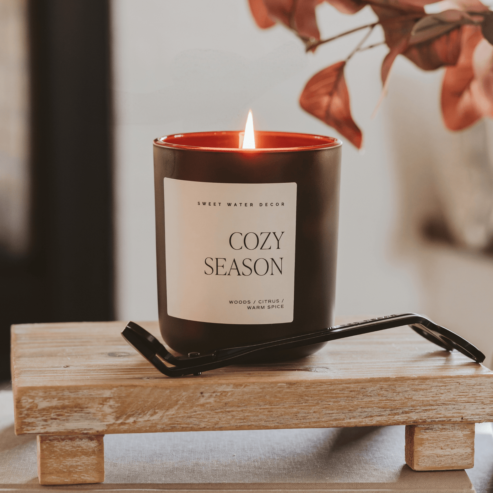 Cozy Season Soy Candle - Brown Matte Jar - 15 oz - SwagglyLife Home & Fashion